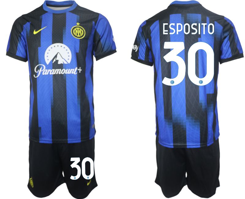 Men 2023-2024 Club Inter Milan home blue 30 Soccer Jersey